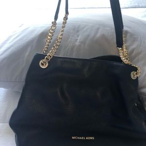Michael Kors large jet set tote Navy leather